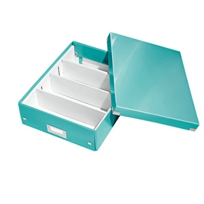 Obrázek Organizér Click &amp; Store Wow od Leitz, 60570001, šedý karton, Ledově modrá střední