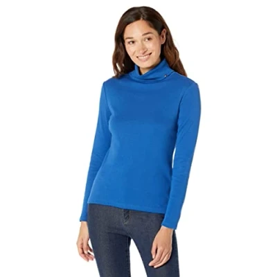 Obrázek Tommy Hilfiger Damen Langärmeliger Rollkragenpullover Rollkragen, Echtes Blau, Groß