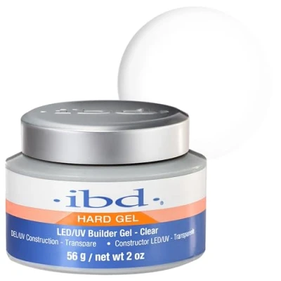 Obrázek IBD Hard gel LED/UV Builder Clear, 1 balení (1 x 56 g) MADE IN USA prémiový montážní na gelové nehty