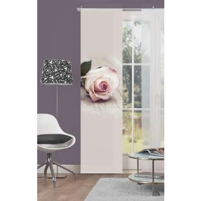Obrázek Home fashion Rosy posuvný závěs digitální potisk, látka, růžová, 245 x 60 cm