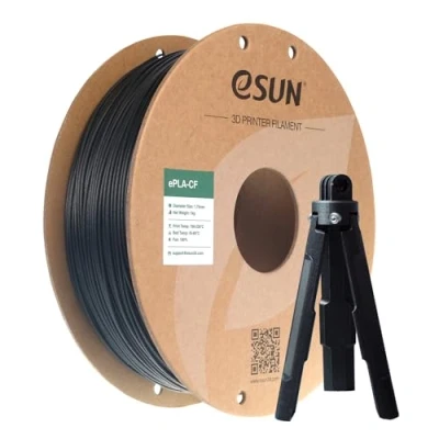 Obrázek eSUN Plněné vlákno z uhlíkových vláken PLA Filament 1,75 mm, CF Carbon Fiber Filled Přesnost rozměrů +/ 0,03 cívka 1 kg (2,2 LBS) materiály pro 3D tiskárnu FDM, černé