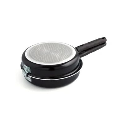 Obrázek Quid Gastro Fun Doppelte Omelettpfanne 28 cm, Aluminium Bedruckt, Metall, Schwarz