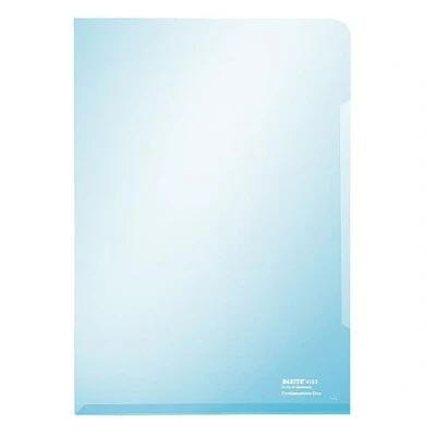 Obrázek Leitz 41530235 Premium průhledné pouzdro, PVC, lesklé, 150 mikron, na 30 listů, DIN A4, modrá, 100 kusů