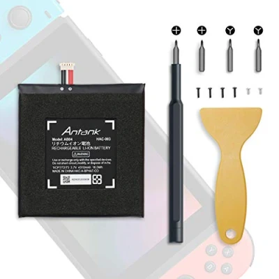 Obrázek Antank Náhradní akumulátor HAC 003 kompatibilní s [2017] Nintendo Switch 001 herní konzole výměna akumulátoru, baterie 4310 mAh DIY sadou nářadí na opravu