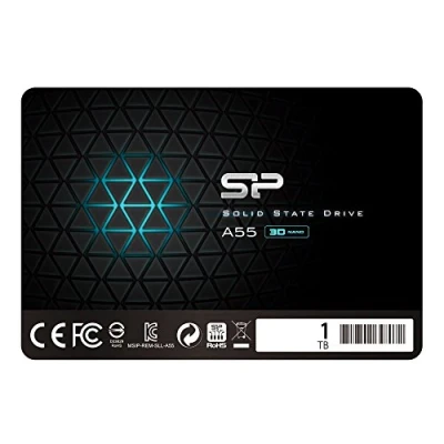 Obrázek Silicon Power SSD 1TB 3D NAND A55 SLC Cache Performance Boost 2,5&quot; SATA III 7 mm (0,28&quot;) interní SSD, pevný disk