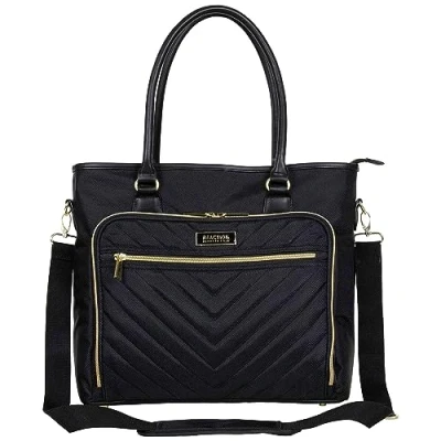 Obrázek Kenneth Cole REACTION Chelsea Chevron Laptop und Tablet Tragetasche mit abnehmbarem Schultergurt, schwarz (Schwarz) 54555