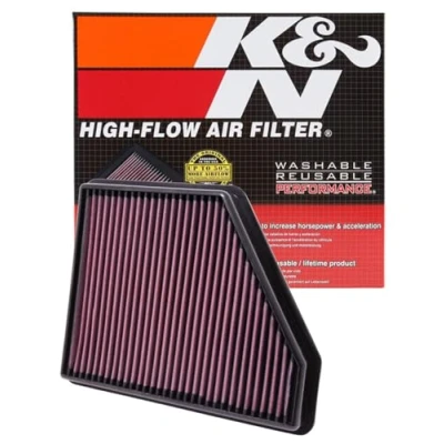 Obrázek K&amp;N 33 2434 vzduchový filtr: vysoce výkonný, prémiový, omyvatelný, náhradní filtr, vysoký výkon, 2010 2015 SS, Camaro ZL1