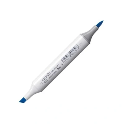 Obrázek COPIC Popisovač Sketch Typ B 12, Ice Blue, profesionální zvýrazňovač štětců, se super špičkou na chleba a pro střední pečení