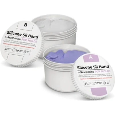 Obrázek Silikonový kaučuk 1: 1 hnětací silikon SIL ruka, tvarovací hmota, silikonová guma, modelovací nepřilnavý povrch, DIY kutilství, reprodukce forem, silikon, (1 kg)