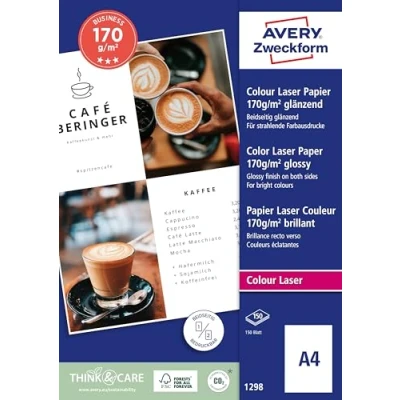 Obrázek AVERY Zweckform 1298 Superior Colour laserový papír (A4, oboustranně potažený, lesklý, 170 g/m², 200 listů)
