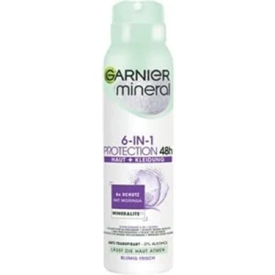 Obrázek Garnier Mineral 6 v 1 48H antiperspirant s moringou a mineralitou, svěžest květin, 150 ml