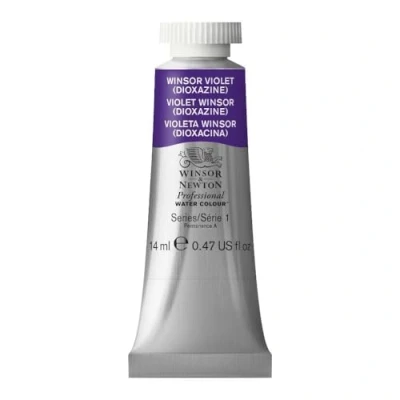 Obrázek Winsor &amp; Newton 0105733 Profesionální akvarelová barva, živé vodní barvy v umělecké kvalitě, vysoká zářivost barev a svítivost, stálá na světle, archivní kvalita, 14 ml tuba Winsorfialová (dioxazin)