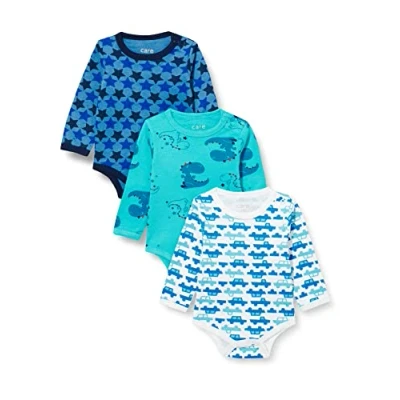 Obrázek Care Unisex Baby Body s dlouhým rukávem ze 100% bavlny (balení 3 a 6 ks), Balení ks Dark Navy (778)