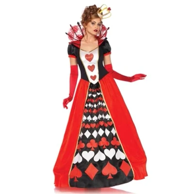 Obrázek LEG AVENUE Dámské kostýmy Deluxe Queen Of Hearts, vícebarevné