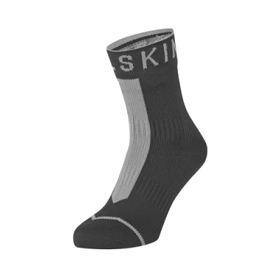 Obrázek SealSkinz Unisex vodotěsné ponožky do každého počasí s hydrostopem délka kotníku, černé, černá/šedá, l