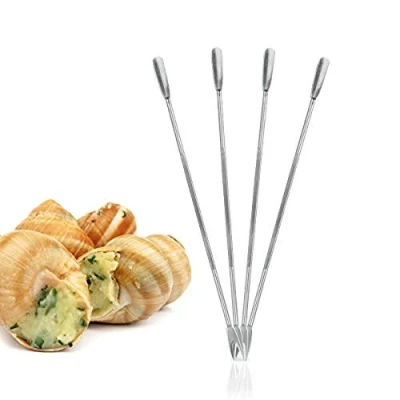 Obrázek Metaltex Vidlička s humry/mušlí, 18 cm, ušlechtilá ocel, stříbrná, 4 kusy
