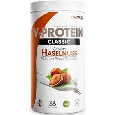 Obrázek veganský proteinový prášek oříšek 1 kg V protén rostlinný na bázi hrachového proteinu s obsahem 76 % bílkovin optimální hodnota proteinů koktejl bez sóji