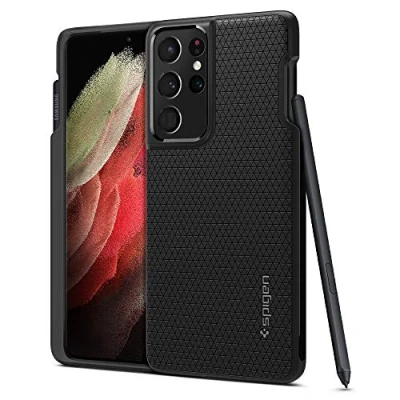 Obrázek Spigen Liquid Air P Hülle Kompatibel mit Samsung Galaxy S21 Ultra (S Pen Nicht inklusive) Schwarz