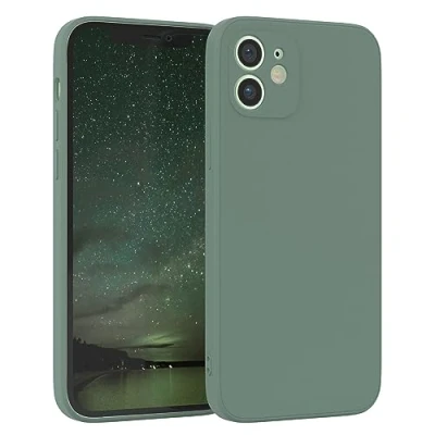 Obrázek EAZY Case Silikonové pouzdro pro iPhone 12 Silikon Zelené měkké nárazuvzdorné na mobil ochranné s ochranou fotoaparátu tenké prémiová ochrana Cover TPU Phone