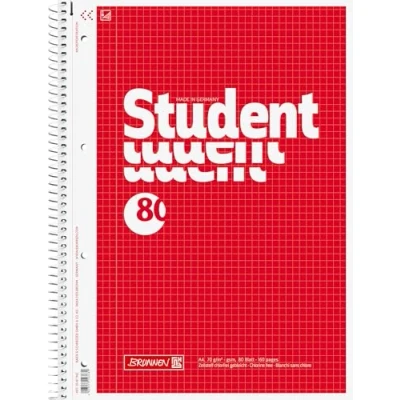 Obrázek Brunnen 1067942 Poznámkový blok / studentský (A4, hranatý, 70 g m², 80 listů)