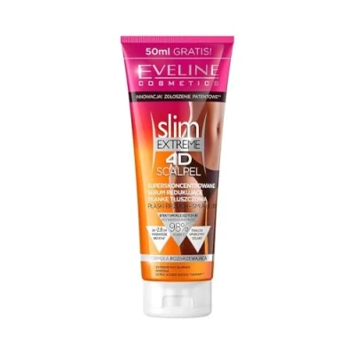 Obrázek Eveline Cosmetics Slim Extreme 4D sérum s vysokou koncentrací odbourávání tuků technologií SCALPEL SHAPE DESIGNer, kofeinový komplex zapouzdřený lipozomem 250 ml
