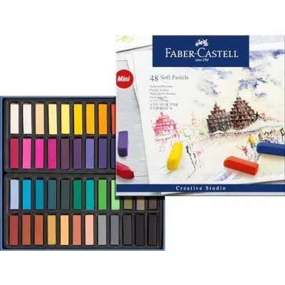 Obrázek Faber Castell Studio Quality 128248 Boîte carton de 48 mini craies, pastel tendre différentes couleurs