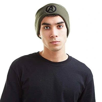 Obrázek Marvel Herren Avengers Logo Strickmütze, Grün (Olive Old), Einheitsgröße