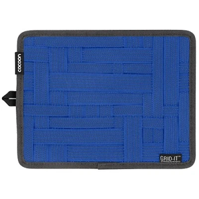 Obrázek Cocoon GRID IT 7 9&quot; příslušenství a organizér pro iPad s elastickými pásky / praktický na aktovku organizační systém tablety se smyčkou &amp; vč. Mouse Pad modrá 18,4 x 1 23,5 cm