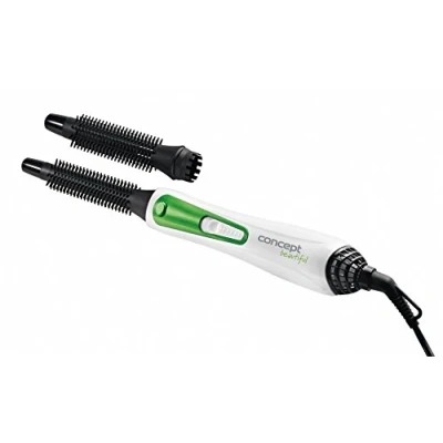 Obrázek CONCEPT Kartáč na teplý vzduch KF 1310ze, 2 nástavce 20 a 16 mm, zelený