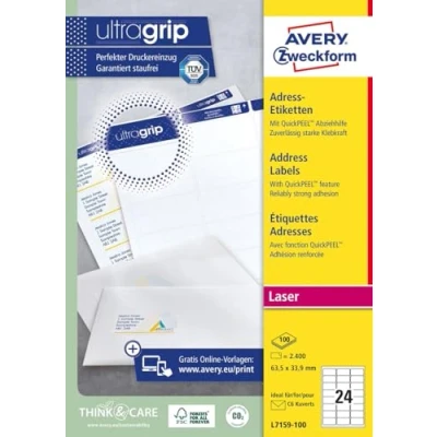 Obrázek Avery L7159 adresové štítky Laser, bílé