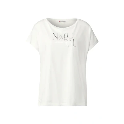 Obrázek STREET ONE Damen A323044 Shirt mit Wording Artwork, Off White, 44