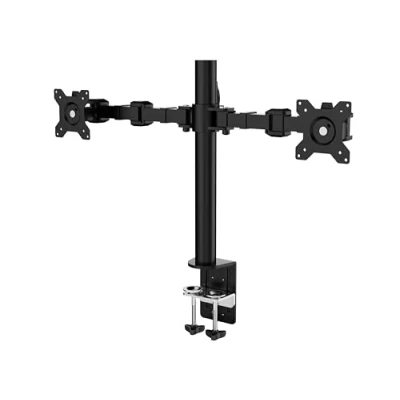 Obrázek AmazonBasics stojan s dvojitým monitorem, výškově nastavitelný, ocel