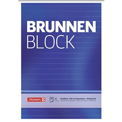 Obrázek Brunnen 1052427 dopisní blok / psací (A5, linkovaný, 50 listů, 70 g/m²)