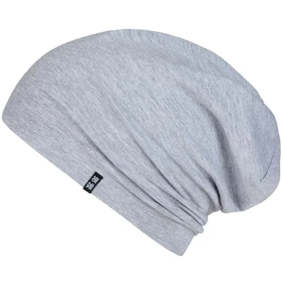 Obrázek Enter the Complex® Lehká čepice beanie, pánská a dámská, přechodná čepice, letní tenká pokrývka hlavy, bavlna (Jersey), černá