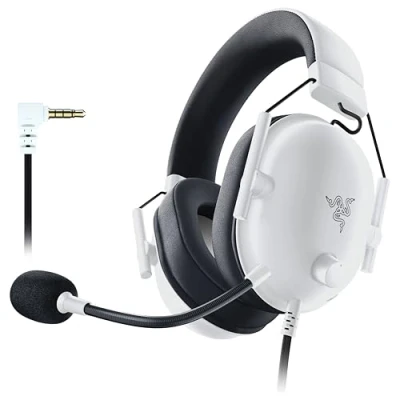 Obrázek Razer BlackShark V2 X Multi Plattform kabelgebundenes Esports Headset (Triforce 50mm Treiber, Erweiterte Passive Geräuschunterdrückung, 7.1 Surround Sound, Hyperclear Cardioid Mic) Weiß