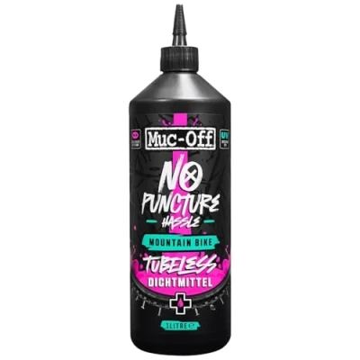 Obrázek Muc Off No Puncture Hassle Tubeless Sealant, těsnící prostředek na pneumatiky, 1 l vysoce kvalitní těsnicí pneumatiky pneumatik bez hadic jízdní kola s barvivem UV Tracer, těsní