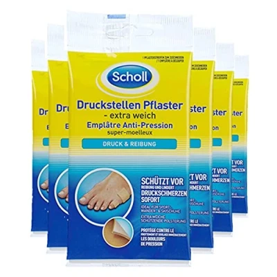 Obrázek Scholl Druckstellen Pflaster Extra weich, 1 Stück weiche schützende Polsterung schützt vor Reibung und lindert Druckschmerzen sofort dermatologisch getestet