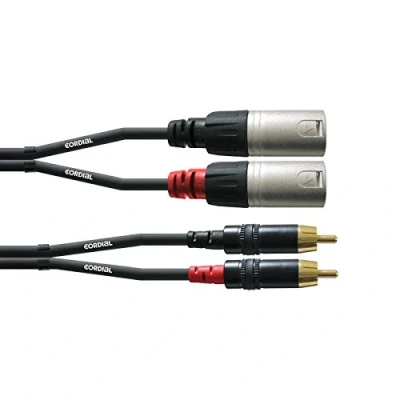 Obrázek CORDIAL kabel AUDIO dvojitý XLR male/Rca 3 m Essentials RCA