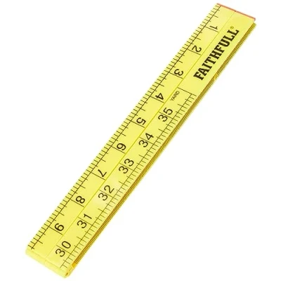 Obrázek Faithfull Rule fold 1 m metr ABS umělá hmota Žlutá