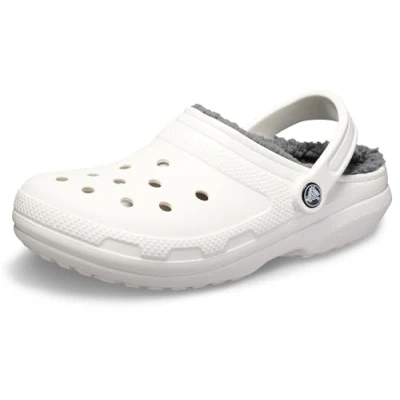 Obrázek Crocs Unisex Classic Lined Clogs, White Grey