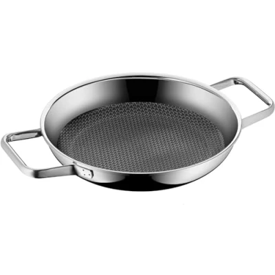 Obrázek WMF Profesionální servírovací / pánev na smažení 24 cm, indukční, vícevrstvý materiál s povrchovou úpravou, voštinová struktura, rukojeť z ušlechtilé oceli, vhodná do trouby