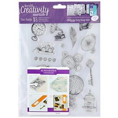 Obrázek Creativity Essentials DCE907125 &quot;Steampunk&quot; Stempel Set, transparent, A5, 16