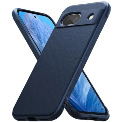 Obrázek Ringke Onyx pouzdro kompatibilní s Google Pixel 8a, lepší uchopení, protiskluzové, matné TPU na mobil pro 8a (2024) námořnická modrá