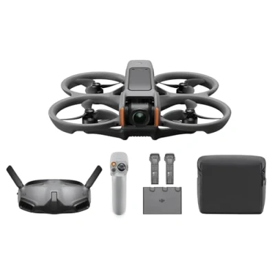 Obrázek DJI dron Avata 2 Explorer Combo (3 baterie), FPV s kamerou 4K, pohlcující experience, akrobacie One Push, integrovaná ochrana vrtule, 155 FOV, kamerový Goggles Integra a RC Motion