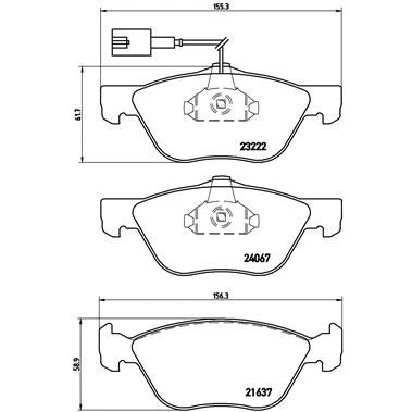 Obrázek Brembo P23112 přední brzdové destičky, počet 4