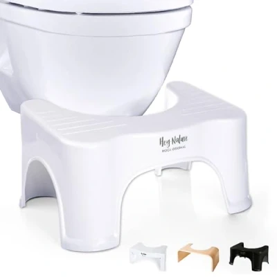 Obrázek Hey Nature® HOCA lékařská toaletní stolička pro dospělé, na toaletu rychlá pomoc proti hemoroidům, nadýmání, zácpě, nadýmání. Koupelnová stolička/WC působí jako přírodní projímadlo