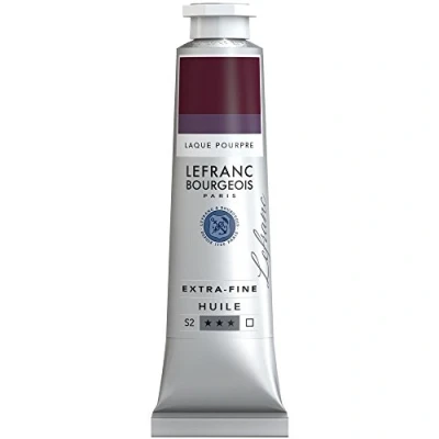 Obrázek Lefranc Bourgeois 405070 extra jemná olejová barva v umělecké kvalitě z vysoce kvalitních pigmentů, živé barvy, vysoká světlostálost, 40ml tuba purpurový lak
