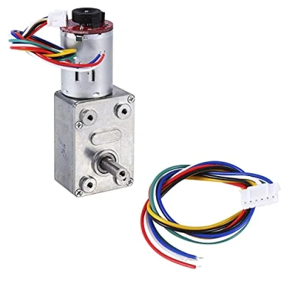 Obrázek FTVOGUE Stejnosměrný motor 12 V s vysokým točivým momentem převodový Encoder Srong samodržící (10 RPM)