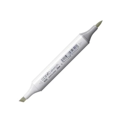 Obrázek COPIC Sketch Marker typ W 00, teple šedý č. profesionální popisovač štětců, na bázi alkoholu, se super bush špičkou a středním hroadem