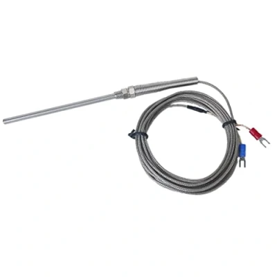Obrázek Sharplace K typ termočlánku, senzor termocouple K, termočlánek, regulátor teploty, teplotní 0800 C vzorek 100 mm, závit M8 (3 metry)